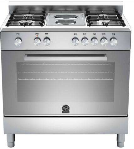 *Free delivery*90cm 4 Gas & 2 electric hob, electric oven - S/S