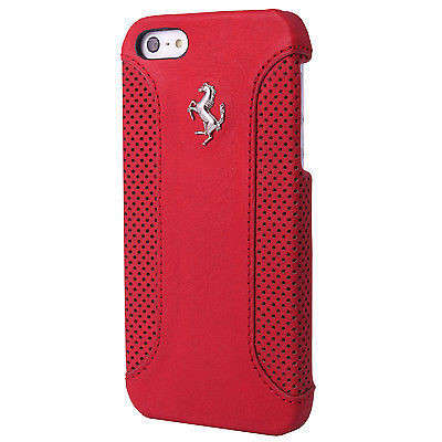 Ferrari Genuine Red Leather Hard Case iPhone 5 / 5S