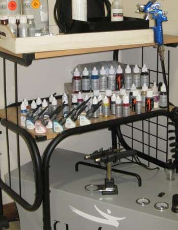 Spraytanning and airbrush tattoo kit
