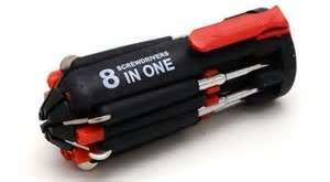 Screwdriver 8 in 1 with Powerful Torch