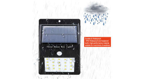 20 LED Solar Power PIR Motion Sensor Wall Light Outdoor Garden Waterproof Lamp