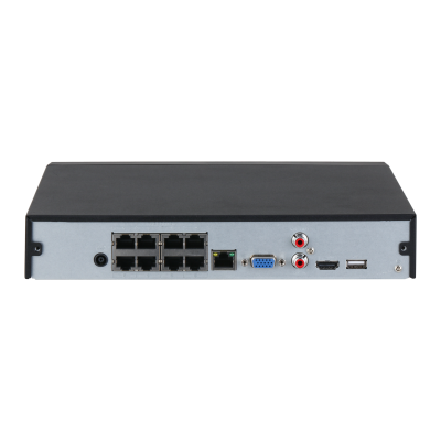 DAHUA 8 CHANNEL COMPACT 1U 8POE 1HDD WIZSENSE NETWORK VIDEO RECORDER