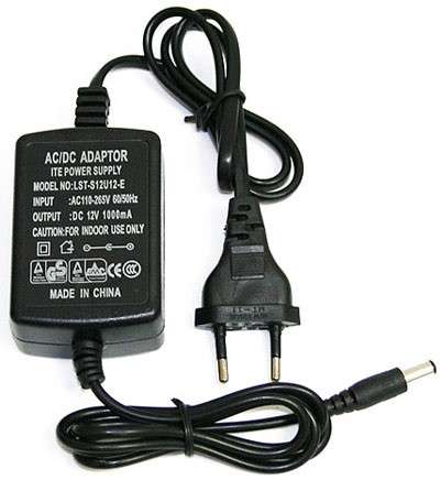 Slim line Power Supply 12V 1A for CCTV camera