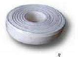 White Powerax copper/aluminum Video+Power 2in1 Cable for CCTV  ( 100m roll )