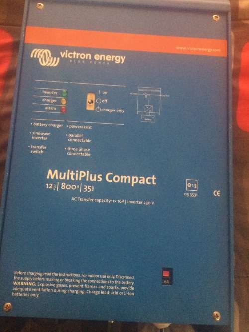 Victron Multiplus Compact 12V/24V 800VA-700W Pure Sinewave Inverter/Charger
