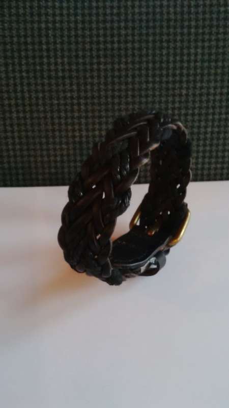 Ladies Cool & Funky Platted Style Leather Wrist Band
