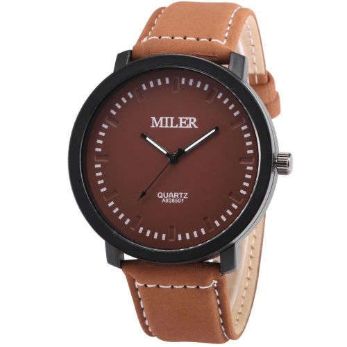 Mens Cool   MILER   Sport Leather Band Watch