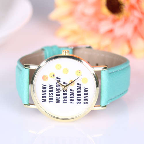 Ladies Funky & Cute   " Emoticon "   Leather Band Watch