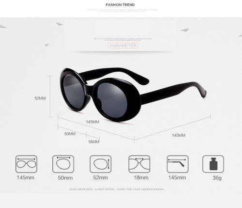Ladies Cool & Funky Retro  PRADA  Style Sunglasses ( Blue / Black )