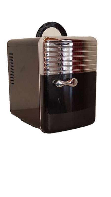 Super Cool & Stylish  ACORP  Retro Look Mini Refrigerator / Cooler  (5L | Black & Silver)