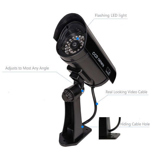 Dummy Security Surveillance Bullet Camera  -  ( Silver )