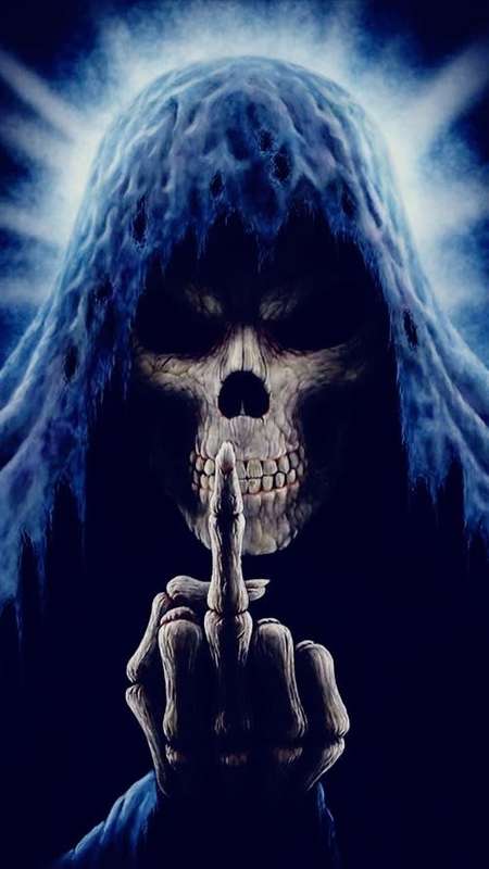 Super Cool Skeleton Hand Middle Finger Iron on or Sew On Badge