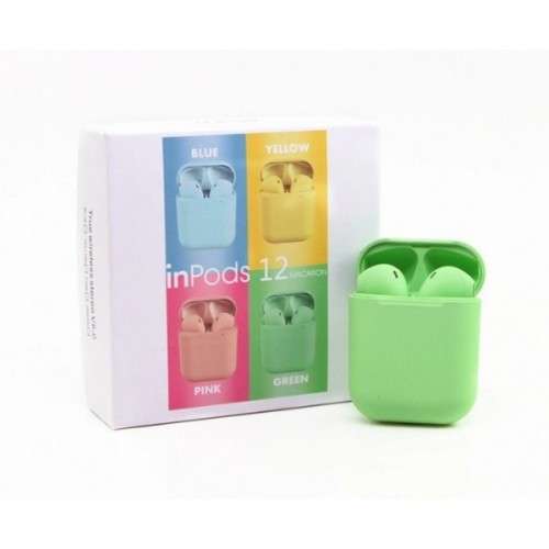 InPods 12  TWS Wireless Bluetooth V5.0 Earphones  - Green