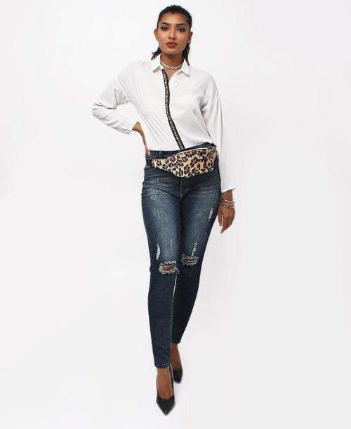 Ladies Stunning and Practical Leopard Print Moon Bag