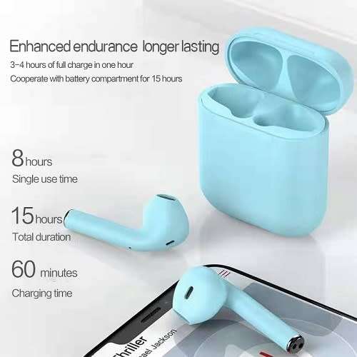 InPods 12  TWS Wireless Bluetooth V5.0 Earphones  - Blue