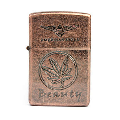 Cool Red Copper Zippo Style Oil Lighter