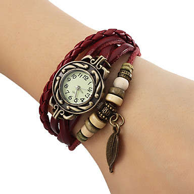 Ladies Beautiful Red Wrap Style Watch