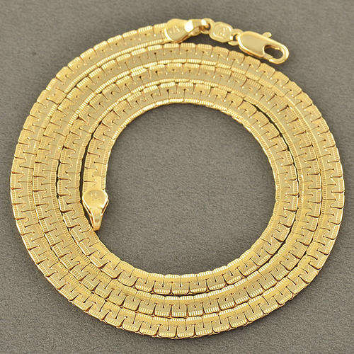 Mens Stunning 9K Yellow Gold Filled Single Link Chain  ( 50cm )
