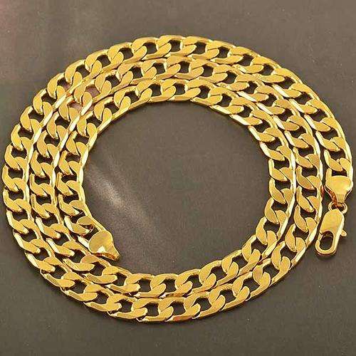 Mens Stunning Heavy 9K Yellow Gold Filled Arab Link Chain  ( 61cm )