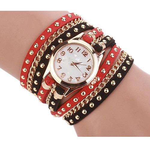 Ladies Stunning & Elegant Stuuded Wrap Watch