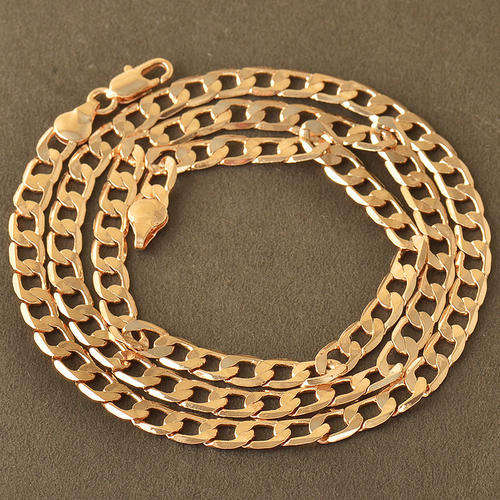 Mens Stunning 9K Rose Gold Filled Cuban Link Chain  ( 60cm )