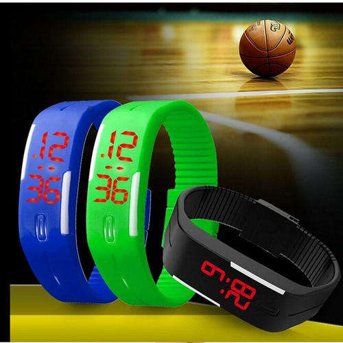 Unisex Funky & Cool Black LED Waterproof Workout Watch