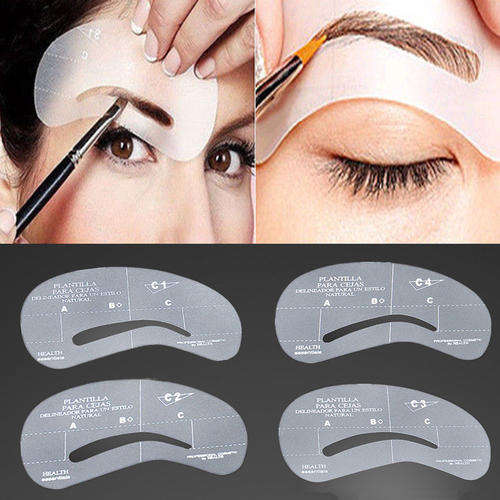 4 Piece / Styles Eyebrow Stencil Set