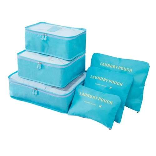 6pc  Holiday and Travel Bag Organizer Set  ( Dark Navy )