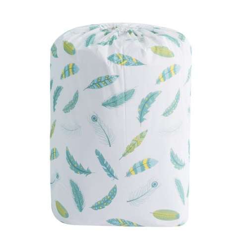 Large Feather Print Quilt and Bedding Collapsible Storage Bag