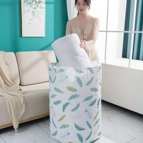 Large Feather Print Quilt and Bedding Collapsible Storage Bag