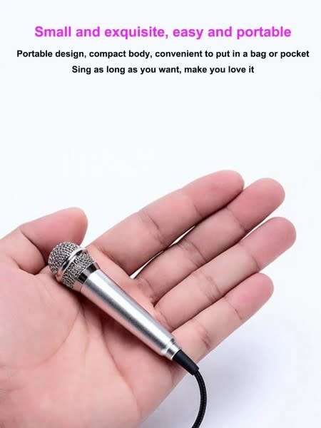 3.5mm Wired Mini Condenser Vlogging Microphone with Noise Reduction for Cellphone , Laptop or PC