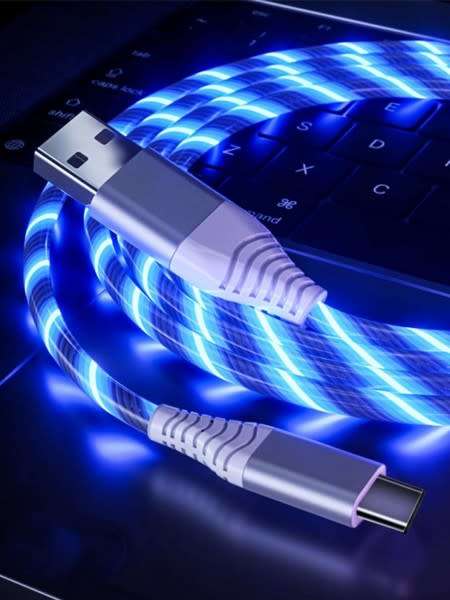 Amazing 1M Luminous ( High Charge Glow in the Dark ) Type-C Data and Streaming Fast Charger Cable