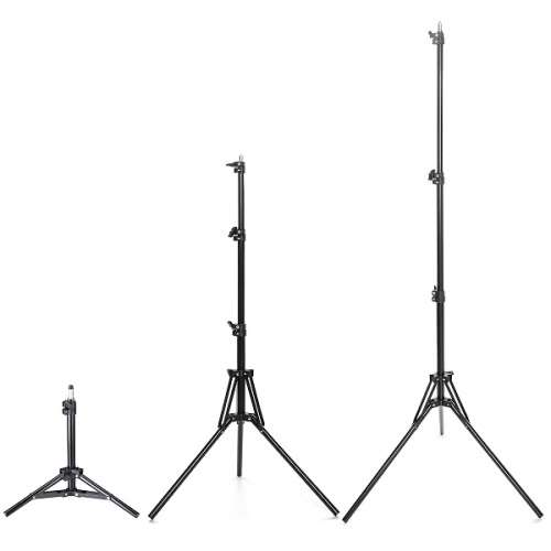 Heavy Duty Photography Studio 2m Telescopic Tripod Lighting Stand with Phone Bracket