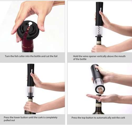 Elegant Electric Wine Bottle Corkscrew Opener