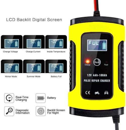 12V Intelli Pulse Repair Multi Battery Charger for Car , Motorbike , Inverter , Gate Batteries , etc