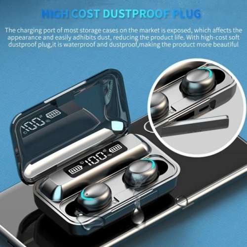 Fantastic Wireless Waterproof F9 Earpods with Built - In Powerbank
