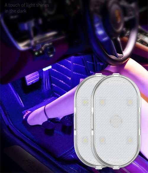 Rechargeable & Wireless Mini LED Touch Multi Colour Ambient Vehicle or Home Interior Light