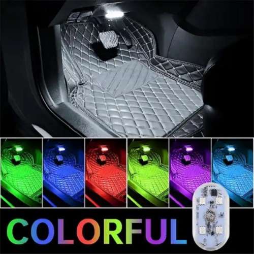 Rechargeable & Wireless Mini LED Touch Multi Colour Ambient Vehicle or Home Interior Light