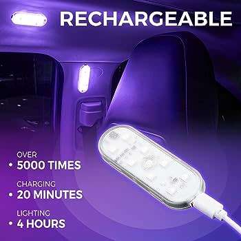Rechargeable & Wireless Mini LED Touch Multi Colour Ambient Vehicle or Home Interior Light