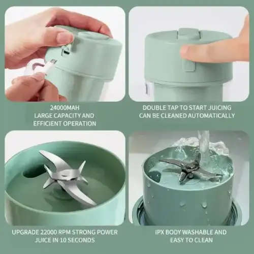 Amazing Electric Rechargable & Portable Summertime Juice Blender Crusher