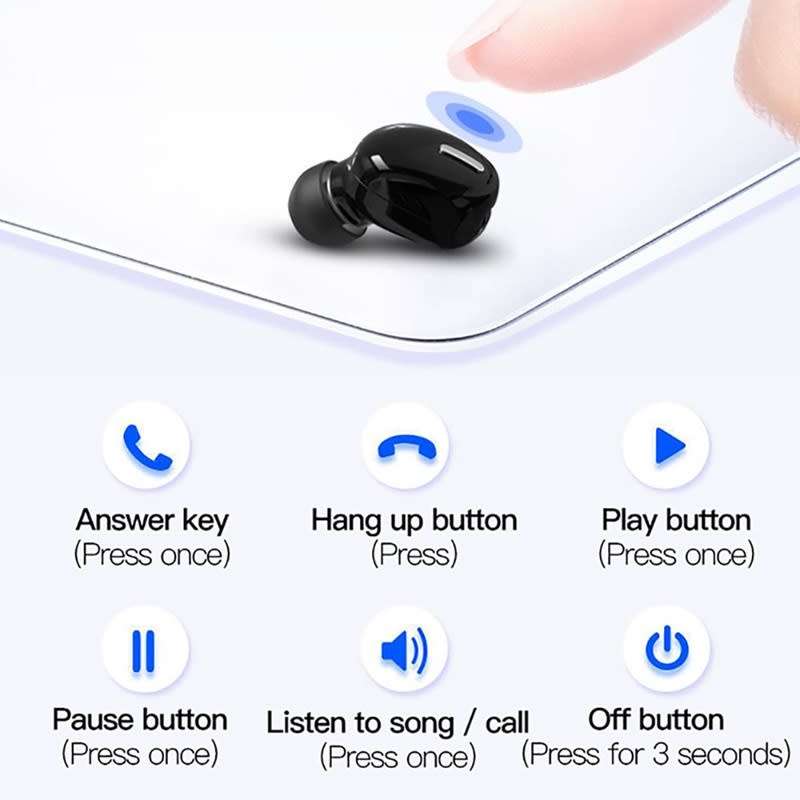 Powerful & Quality Rechargeable  X9 TWS Single Wireless Sport Earbud