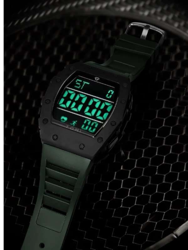 Mens Eyecatching & Modern Military Design  TOMI  Square Dial Sport Watch