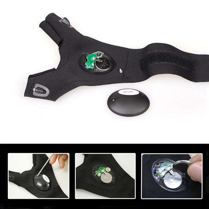 1 Pair Premium Multipurpose LED Night Light Gloves for Fishing , Camping & Night Work