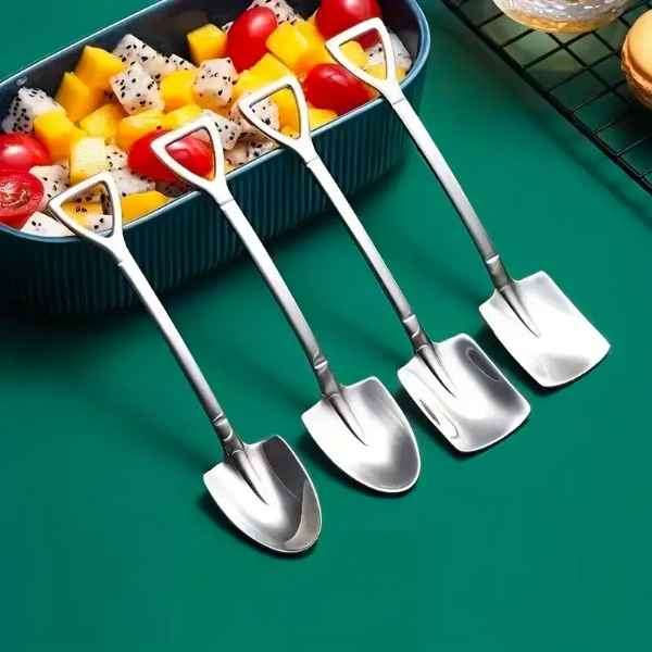 4Pcs Stainless Steel Shovel Spoons