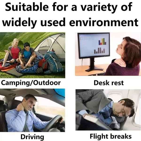 High Quality Lumbar & Neck Inflatable Travel Pillow