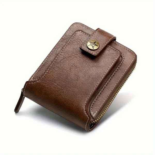 Mens Rugged Leather Bifold Supreme Quality Multislot Wallet