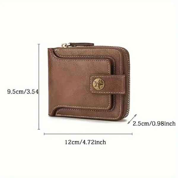 Mens Rugged Leather Bifold Supreme Quality Multislot Wallet
