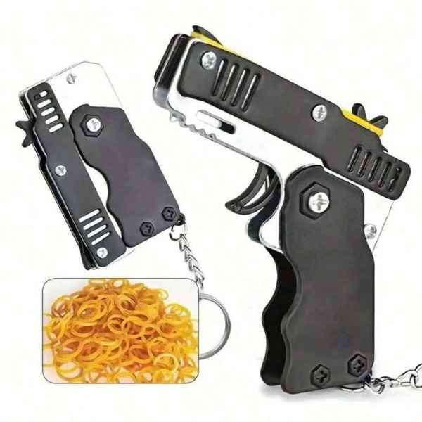 Super Exciting & Entertaining Rubber Band Shooter Gun for Adults & Kids