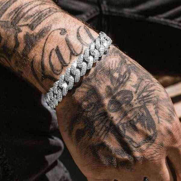 Mens  Stunning Iced Out Stainless Steel  Bracelet