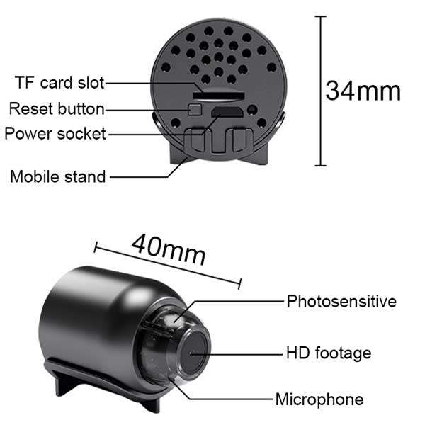 1080p X3 Mini HD WiFi 2.4G Security Camera